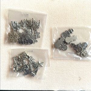 Silver Metal Charms Set